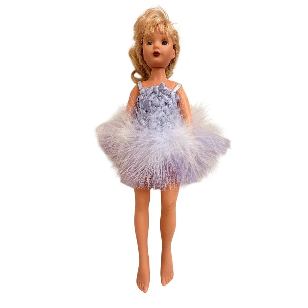 Ballerina Fashion Doll Feather Tulle Floral Dress Lavender 11 in Kids